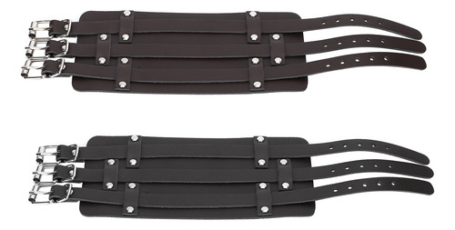 Pulsera Ancha De Cuero Para Hombre Y Mujer Ajustable