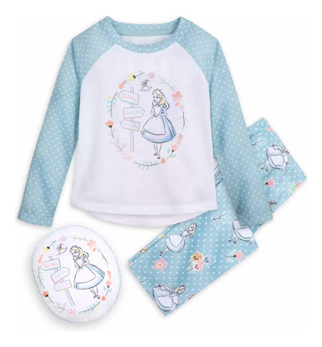 Alicia Pijama 2 Piezas + Almohada Talla 4 Disney Store