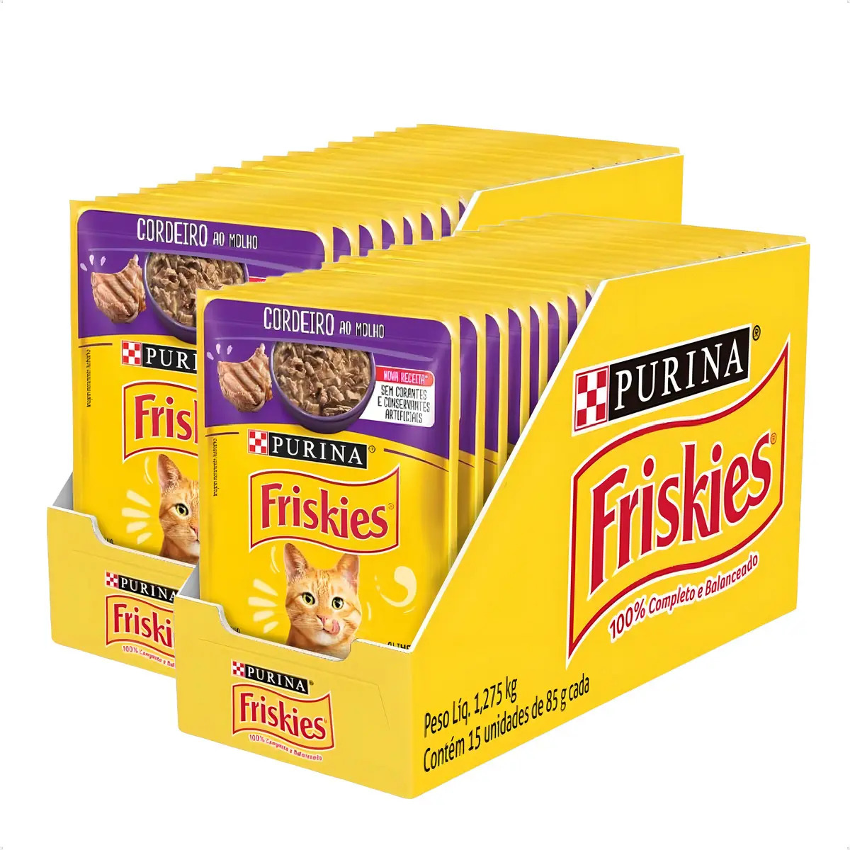 Ração Úmida Friskies Gatos Sachê Sabor Cordeiro 85g 30 Sachês Friskies Lojão Do Ferro