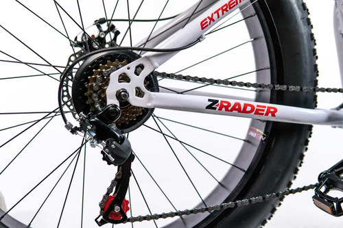 Bicicleta Aro 26 Com Suspenção Branca Fat Jaguar Z-rader