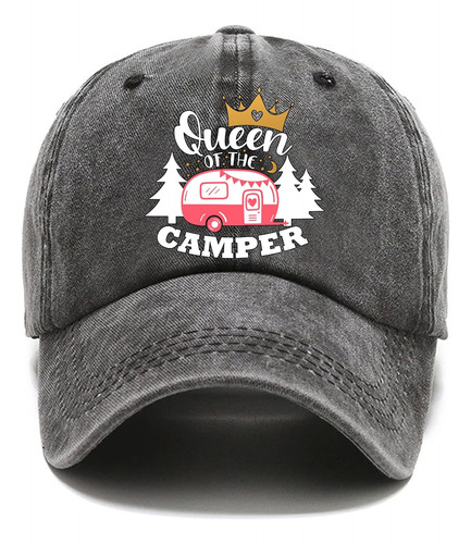 Queen Of The Camper - Gorra De Béisbol Negra Lavada