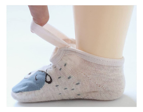 Calcetines Antideslizantes Bebe Dibujos Animados 6 Pares