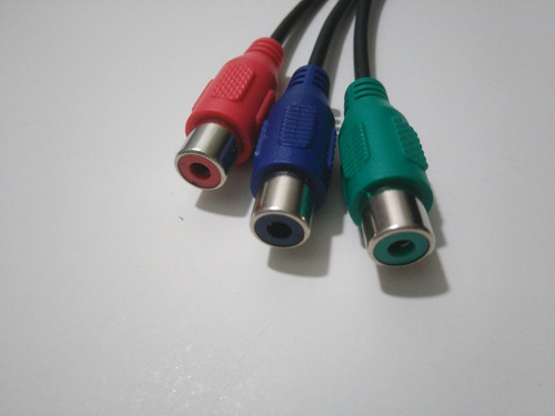 Conector Cable 7 Pin S-video Mini Din Macho A 3 Rca.