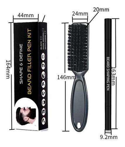 Pluma De Relleno De Barba 2 En 1 A Prueba De Sudor Rellena