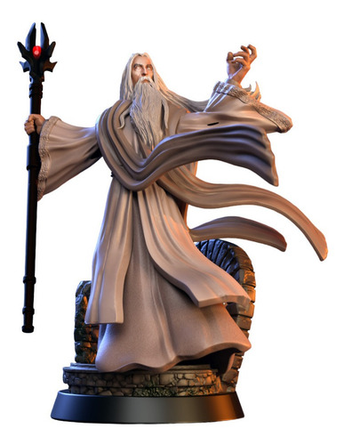 Miniatura D&d - Impresion 3d - Saruman Señor De Los Anillos