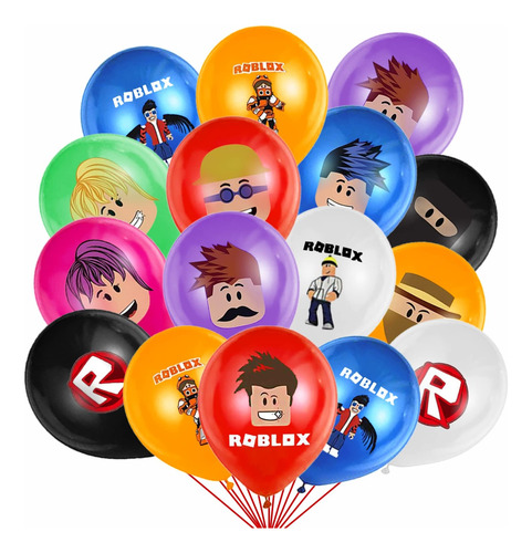 Kit De Globos Roblox Videojuego 14 Piezas Latex Mvh