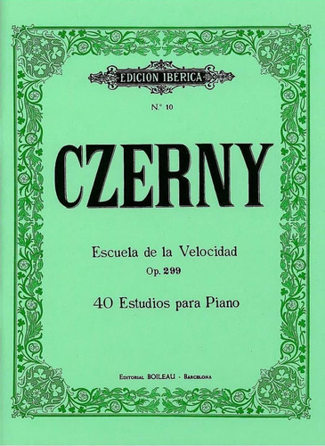 Libro: Escuela De Velocidad Op.299. Czerny, Karl. Boileau