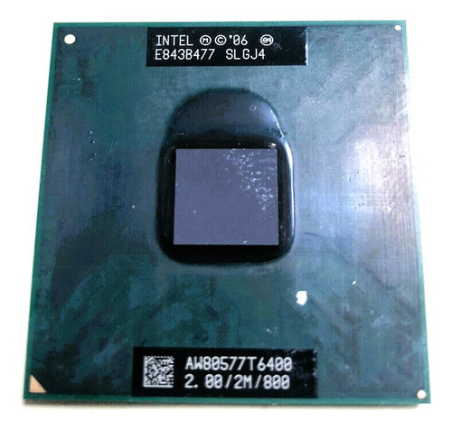 Procesador  Intel Core 2 Duo T6400 2,00 Ghz 2m 800 Mhz Slgj4