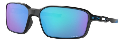 Anteojos de sol Oakley Siphon Standard con marco de o matter color polished black, lente sapphire de plutonite prizm, varilla polished black/blue de o matter - OO9429