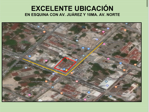 Terreno En Esquina, Centro De Playa Del Carmen, Q. Roo