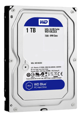 Imagen 2 de 2 de Disco duro interno Western Digital WD10EZEX 1TB plateado