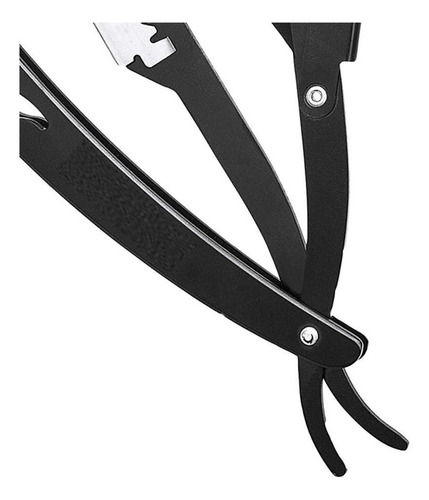 Maquinilla De Afeitar De Barbero De Acero Inoxidable Negro