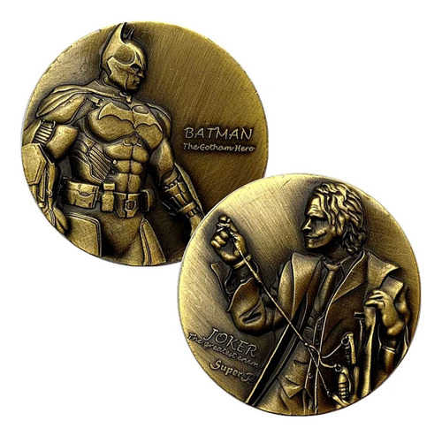 Moneda Con Relieve Batman Joker / Guasón Colección