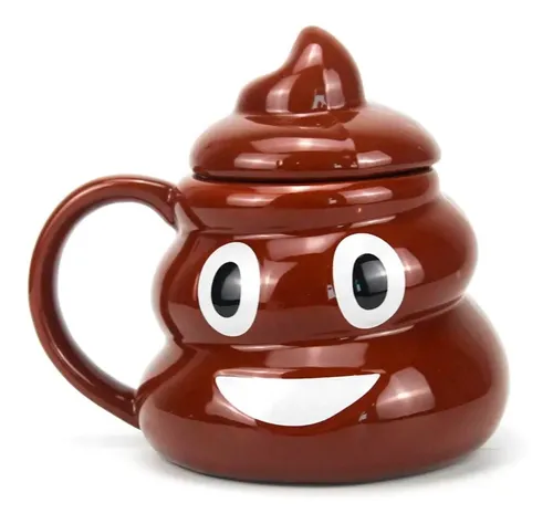 Taza Emoji Popo Caca Ceramica Tapa Kawaii Mug Broma