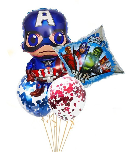 Globos Avengers Kit X 4 Globos Aluminio 