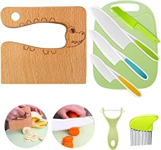 8 Cuchillos Seguros De Madera Para Niños Para Cocinar Real, 