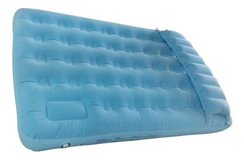 Imagen 3 de 3 de Colchon 2 Plazas Inflable Con Bombin Y Almohada Incorporado.