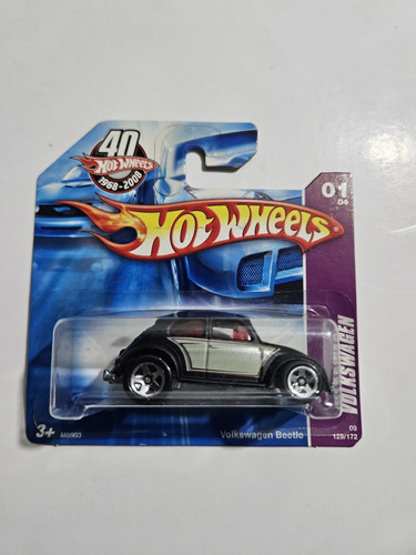 Hot Wheels Volkswagen Beetle Negro Mate 40 Aniversario 