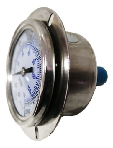 Imagen 2 de 6 de Manómetro Glicerina 0a2000 Psi Conex Trase Caratula 2.5 PuLG