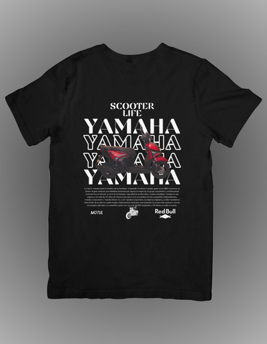 Playera Estampada Yamaha Roja Talla M/xl
