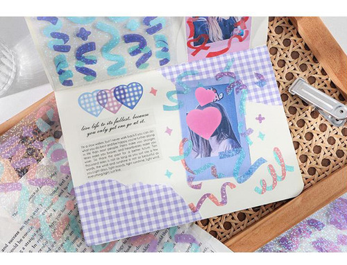 5 Brillante Brillante Stickersheart Estrella Pegatinas Carta