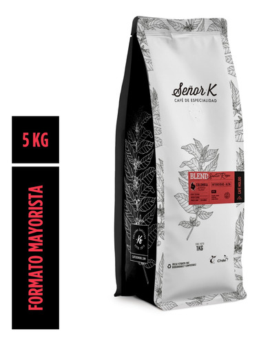 Café De Colombia Grano Entero Blend Santa Rosa 5 Kg Señor K