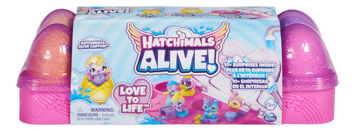 Hatchimals Alive Cartón Con 5 Minifiguras En Huevos Nuevo