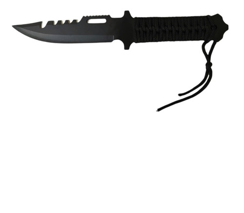 Cuchillo Militar Navaja Combate Caza Camping Mango Cuerda 