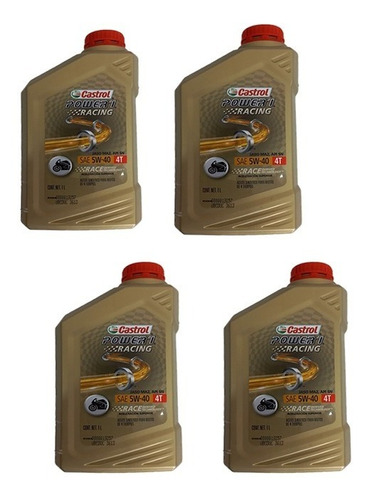 Castrol Power 1 Racing 5w40 Sintetico Aceite Para Moto 4t X4