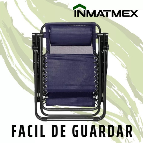 Silla De Playa Y Jardin Plegable Moderna Duo Pack Color Azul