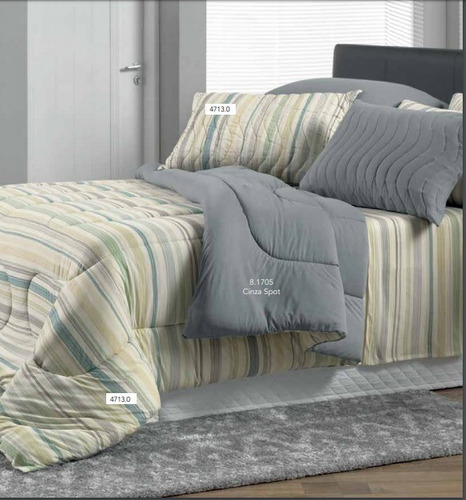 Imagem 1 de 4 de Jogo De Cama Queen (1,58x1,98) Altenburg Underline