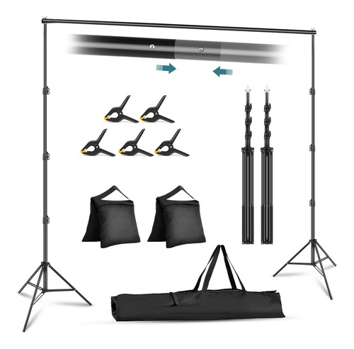 Suporte Para Fundo Fotográfico Com Encaixe Para Tubo + Bolsa