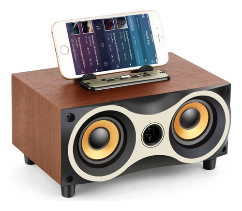 X6 Portable Wooden Wireless Speaker Subwoofer Stereo Radio F