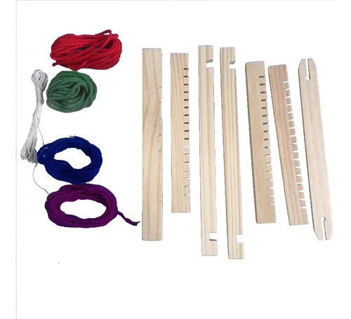 Máquina De Tricotar À Mão Weaver Diy Wooden Loom Toys Para C