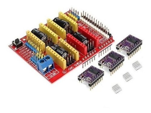 Kit Shield Cnc Para Arduin+ 3 Driver Drv8825 (Usado)
