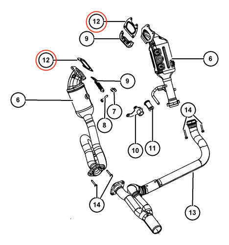 Junta Saida Escape Cherokee Wrangler 3.6 V6 Mopar 05184214ae
