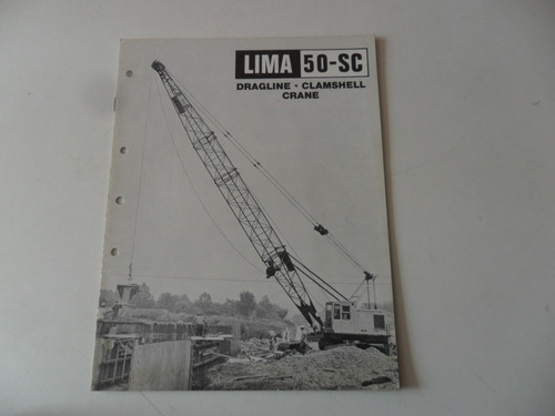 Folleto Clark Lima 50 Sc Grua Crane Drag Antiguo No Manual