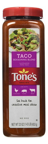 Sazonador Taco Seasoning Tones 653g