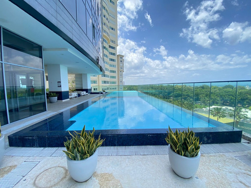 Los Cacicazgos: Espectacular Apartamento Nuevo En Venta - Impresionante Vista Al Mar Y La Ciudad Piso 14, Área De Bar And Lounge, Piscina Gimnasio Área Infantil Salón Multiusos Cine
