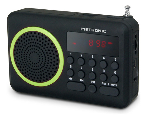 Metronic 477202 - Radio Portátil Fm Compacto Con Puerto Usb