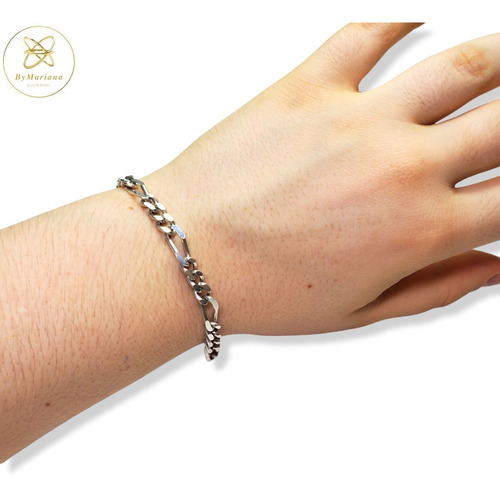 Pulsera Plata Figaro Pesada