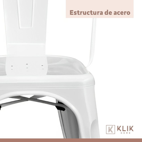 Pack De 6 Sillas Tolix - Blancas