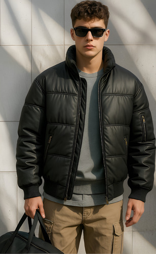 Chaqueta Puffer Overzide Zionix Hombre Vinipiel