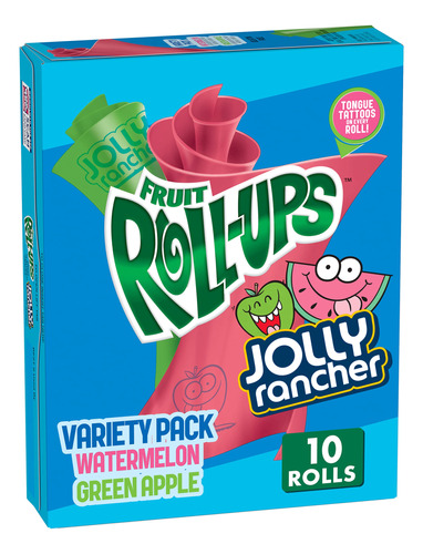 Fruit Roll Ups Snacks Con Sabor A Frutas, Jolly Rancher, Paq