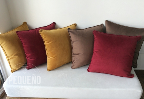 Imagen 7 de 8 de Almohadones Con Funda De Pana 45x45cm Pequeño Taller
