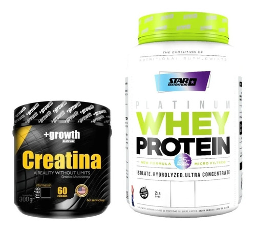 Premium Whey Protein 1 Kg Star Nutrition + Creatina 300 Grs