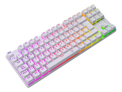 Teclado T-dagger Bora T-tgk315 Qwerty Red Español Blanco