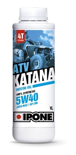 Aceite Para Motor De Moto Ipone Katana Atv 5w40 4t Sintetico