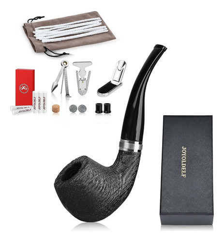 Pipa De Tabaco Para Fumar De Roble+kit Accesorios+soporte