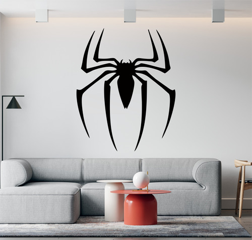 Vinilo Decorativo Para Pared Superhéroe Logo Spiderman 60x50